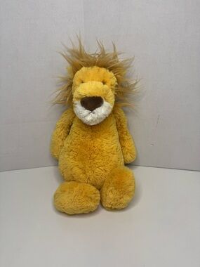 Jellycat Plush Yellow Lion Stuffed Animal - Soft Cuddly Kids Toy
